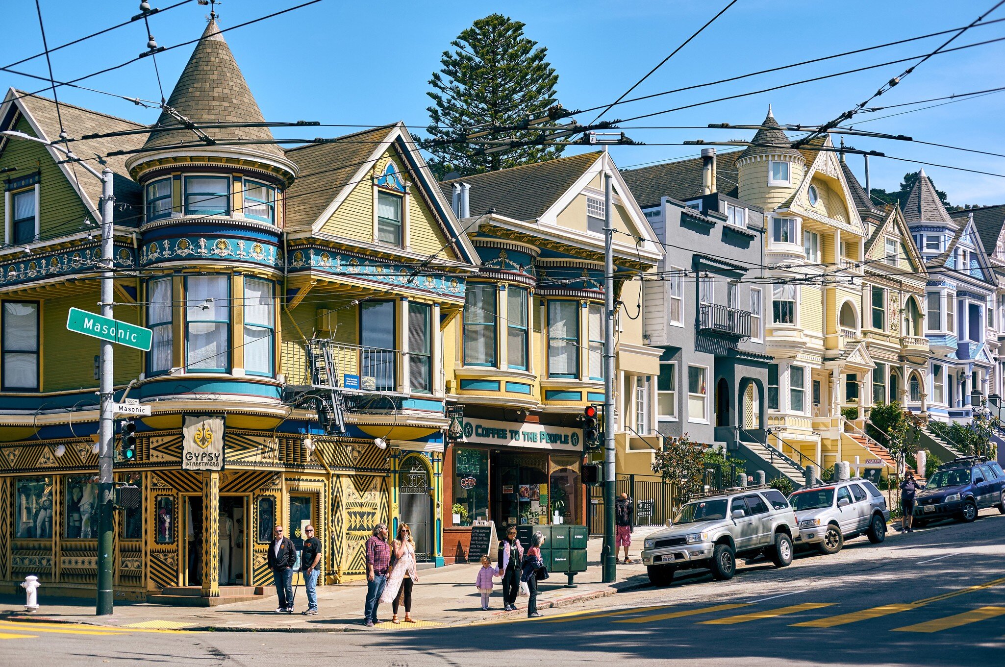 APRIL 24, 2018: Victorian-style homes in the Haight-Ashbury neighborhood of San Francisco.