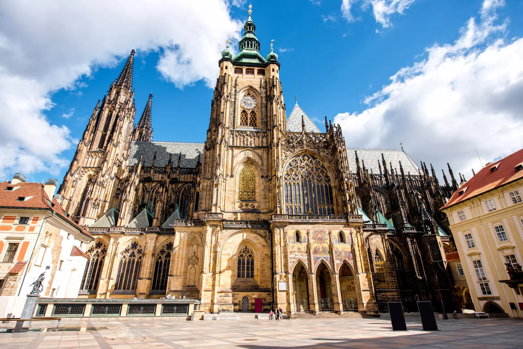 The majestic facade of St Vitus Cathedral