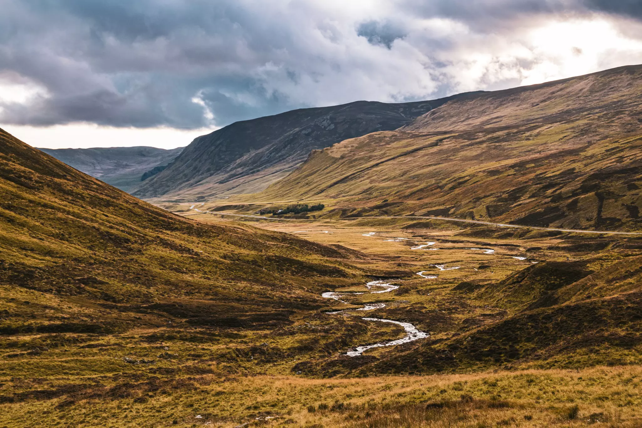 Moody landscape in Glenshee, Perthshire, Scotland.