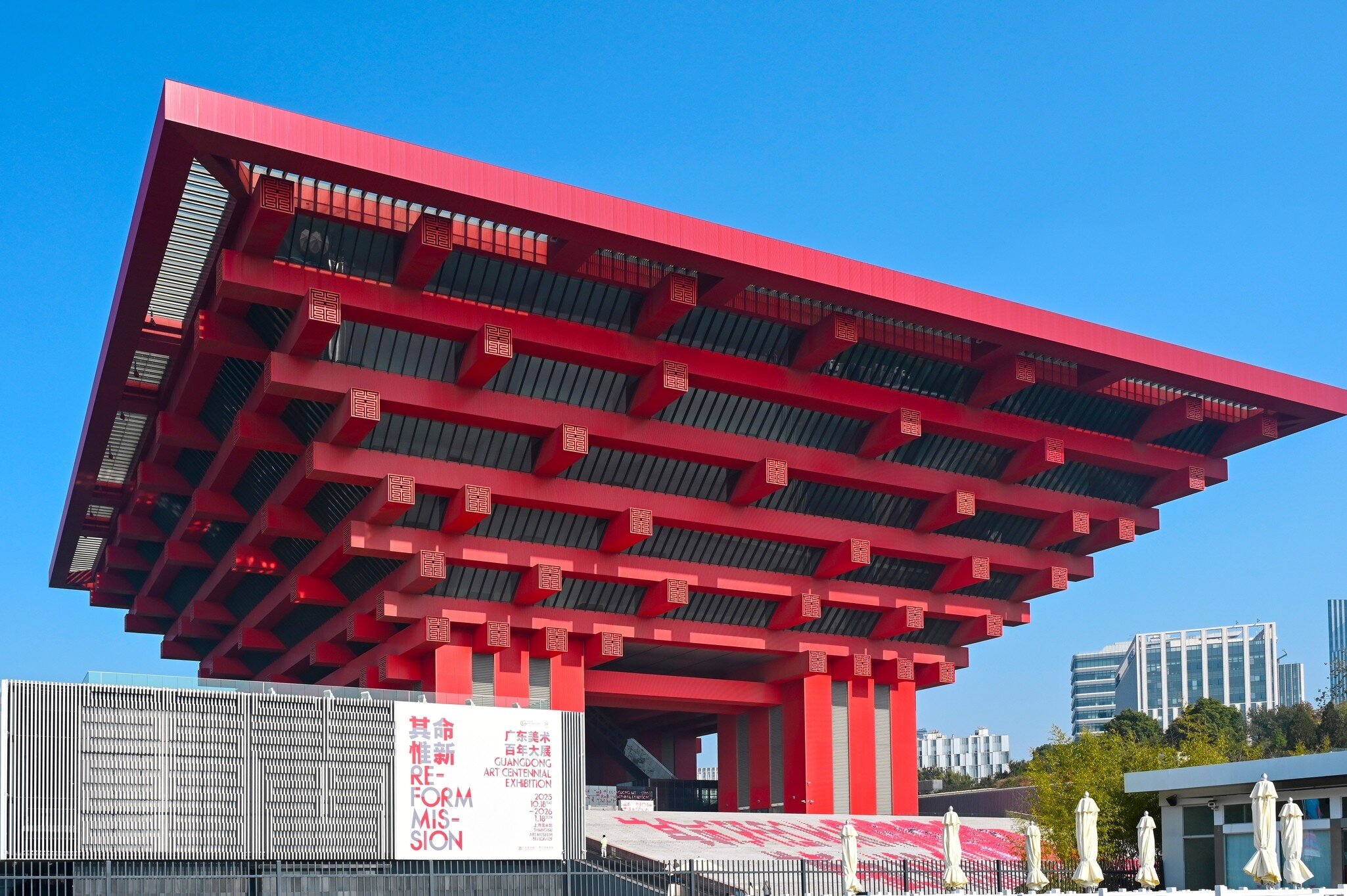 SHANGHAI - NOV 20: Exterior of China Art Museum in Shanghai on November 20. 2025 in China. , License Type: media, Download Time: 2026-08-25T19:16:14.000Z, User: LP_NZhan, Editorial: true, purchase_order: 65050 - Digital Destinations and Articles, job: App Content, client: Lonely Planet  App, other: Nadine Zhan