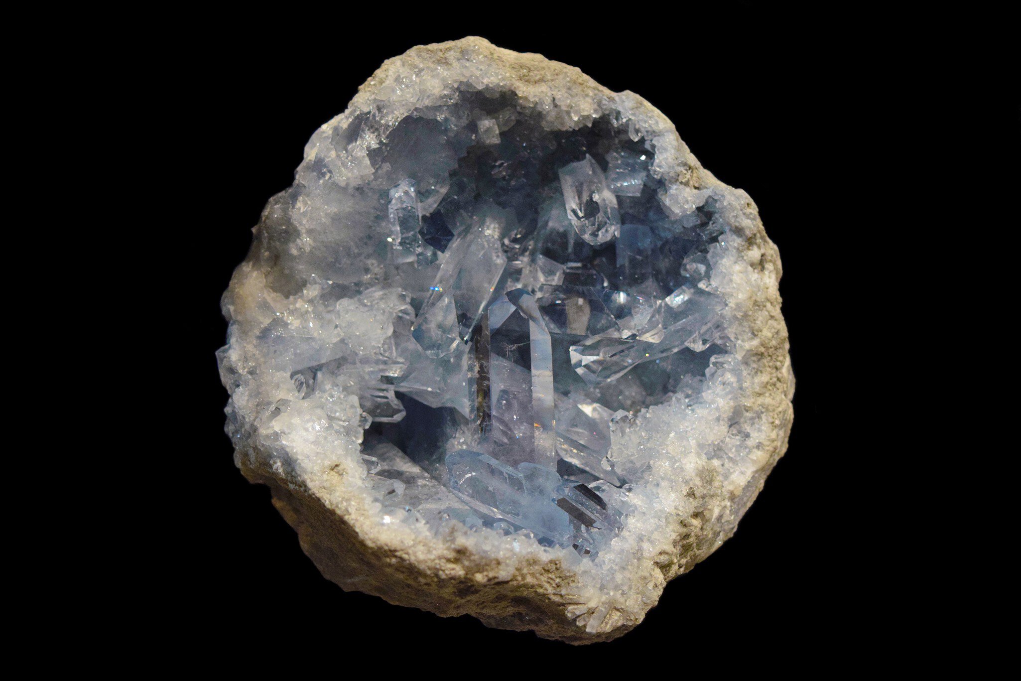 BEIRUT, LEBANON - OCTOBER 4, 2017: Celestine. Beirut Mineral Museum exhibit. ; Shutterstock ID 1189030657;