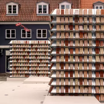 Ibrahim Mahama, Labyrinths, 2026. MAPS Museum (Museum of Art in Public Space) in Køge, Zealand, Denmark.