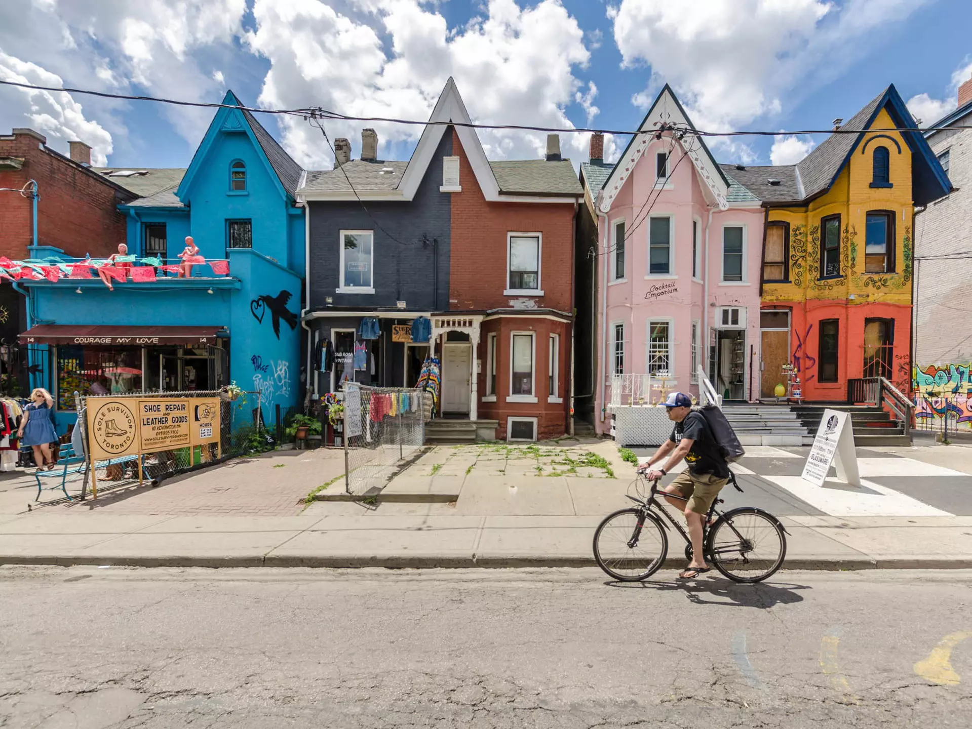 Kensington Avenue and Kensington market in Toronto, Canada.