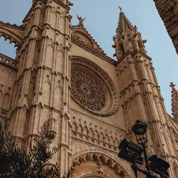 Close-up of the famous Catedral de Mallorca.