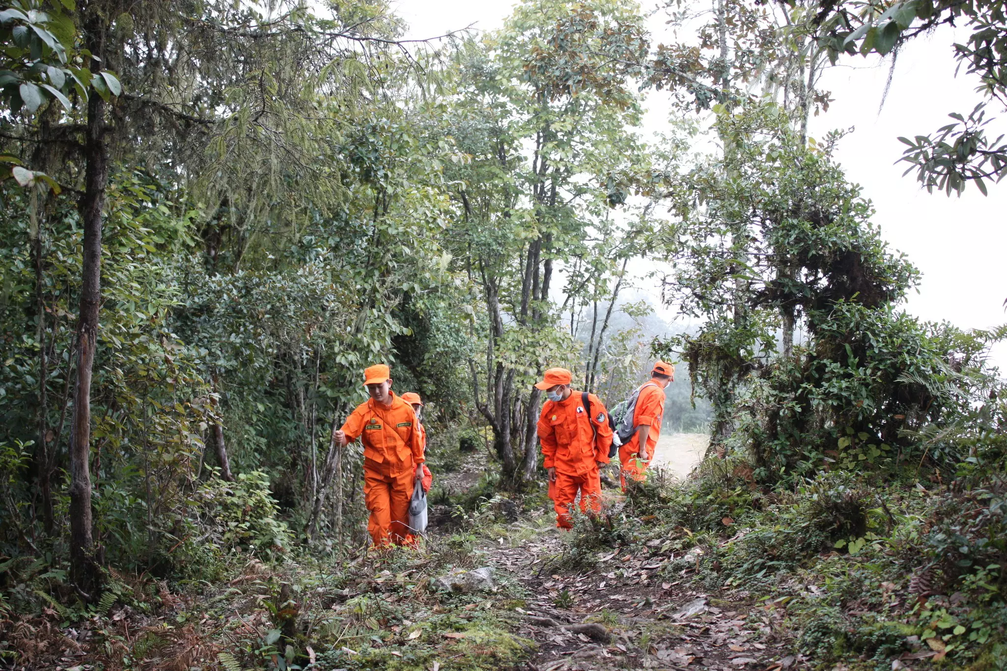 The Guardians of Peace are a volunteer group tasked with maintaining the Trans Bhutan Trail. © Lorna Parkes