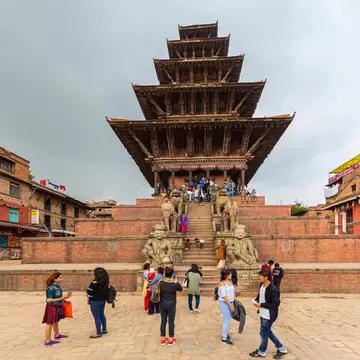 Nyatapola Temple, the tallest monument within the city and the tallest temple of Nepal. 