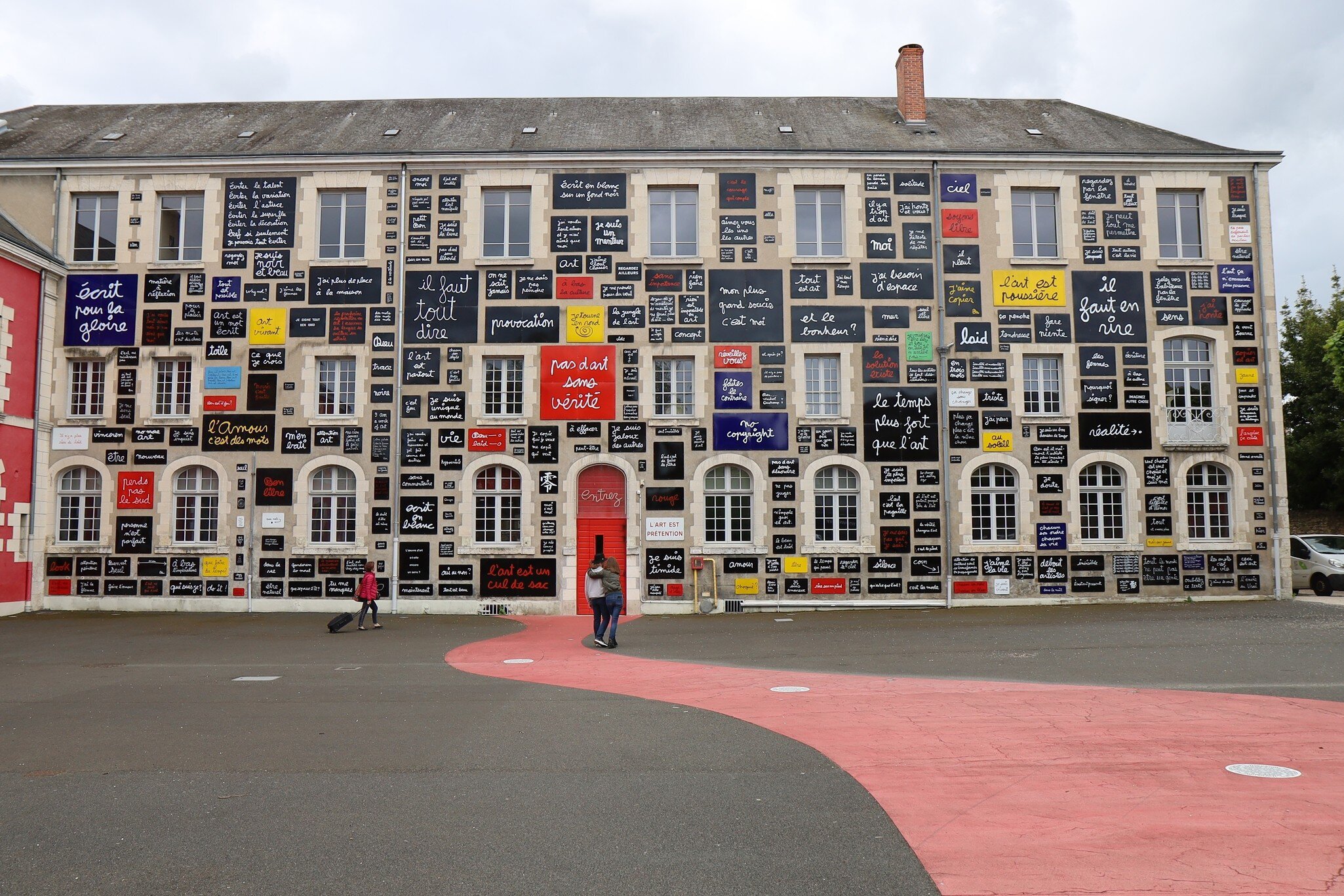 Facade of The Foundation of Doubt, Ben and Fluxus art exhibition gallery, exterior view, Loir et Cher department, France.
