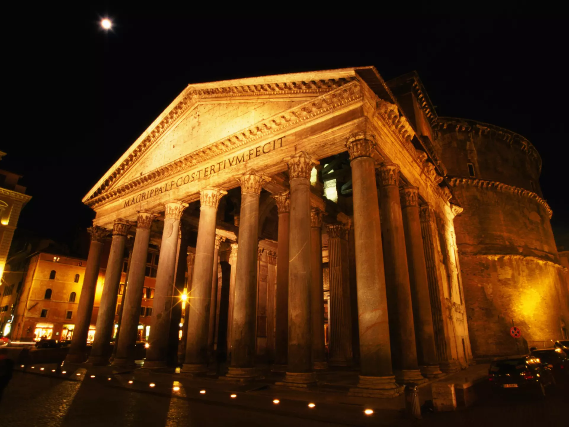 Full moon over Pantheon and portico.
17885-37
Europe, Italy, Lazio, Rome, architecture, awning, building, column, culture, historic, landmark, low angle view, night, no people, outdoors, point of interest, site, temple, traditional, travel, world heritage