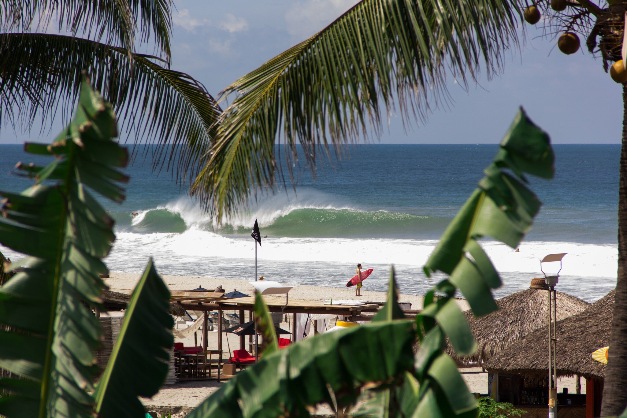 Surfer looking the wave breaking at Zicatela beach, Mexico; Shutterstock ID 749690260; your: Sloane Tucker; gl: 65050; netsuite: Online Editorial; full: POI