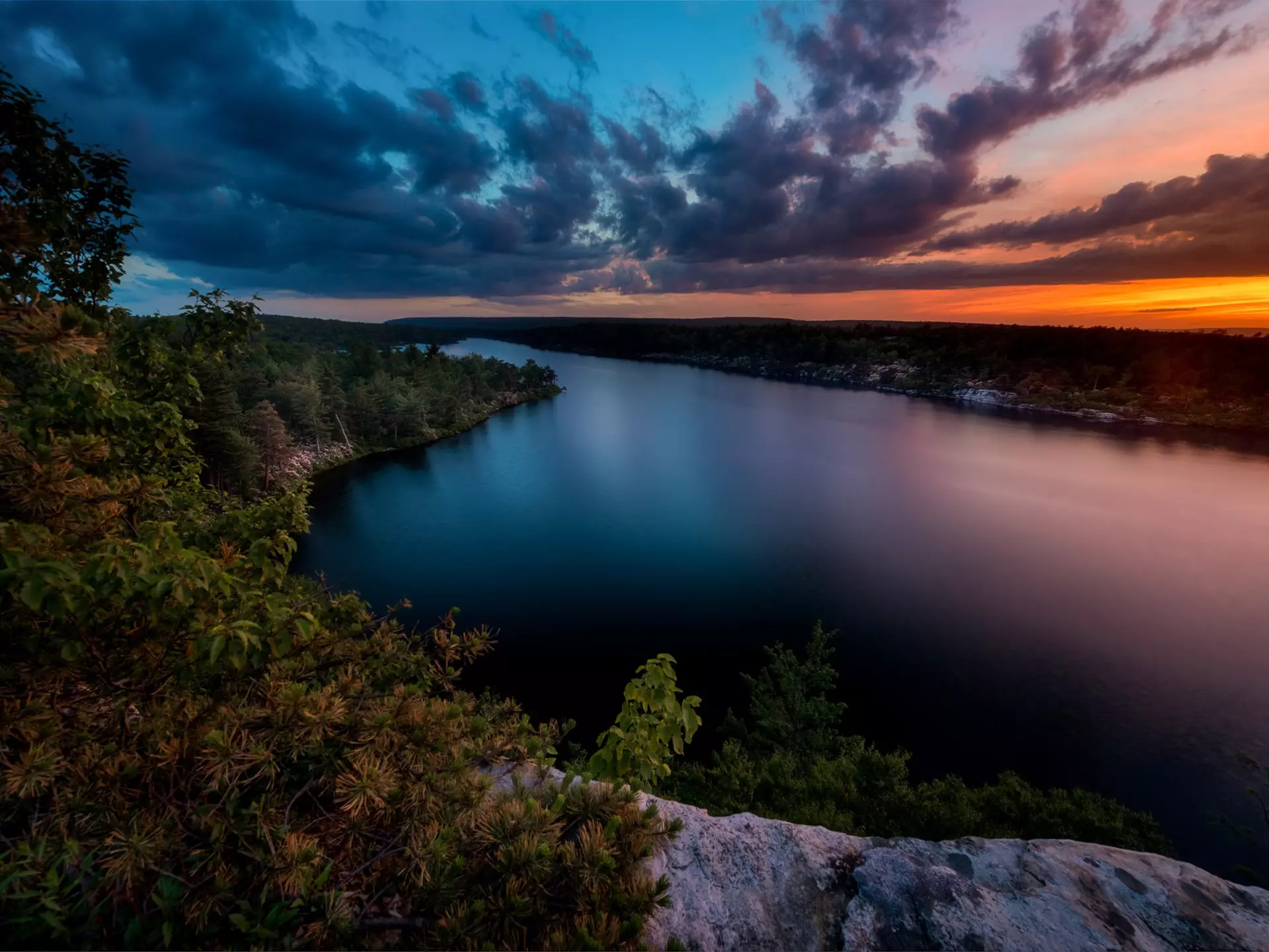 579236639
Sunset at Lake Awosting, Minnewaska State Park. New York