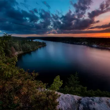579236639
Sunset at Lake Awosting, Minnewaska State Park. New York