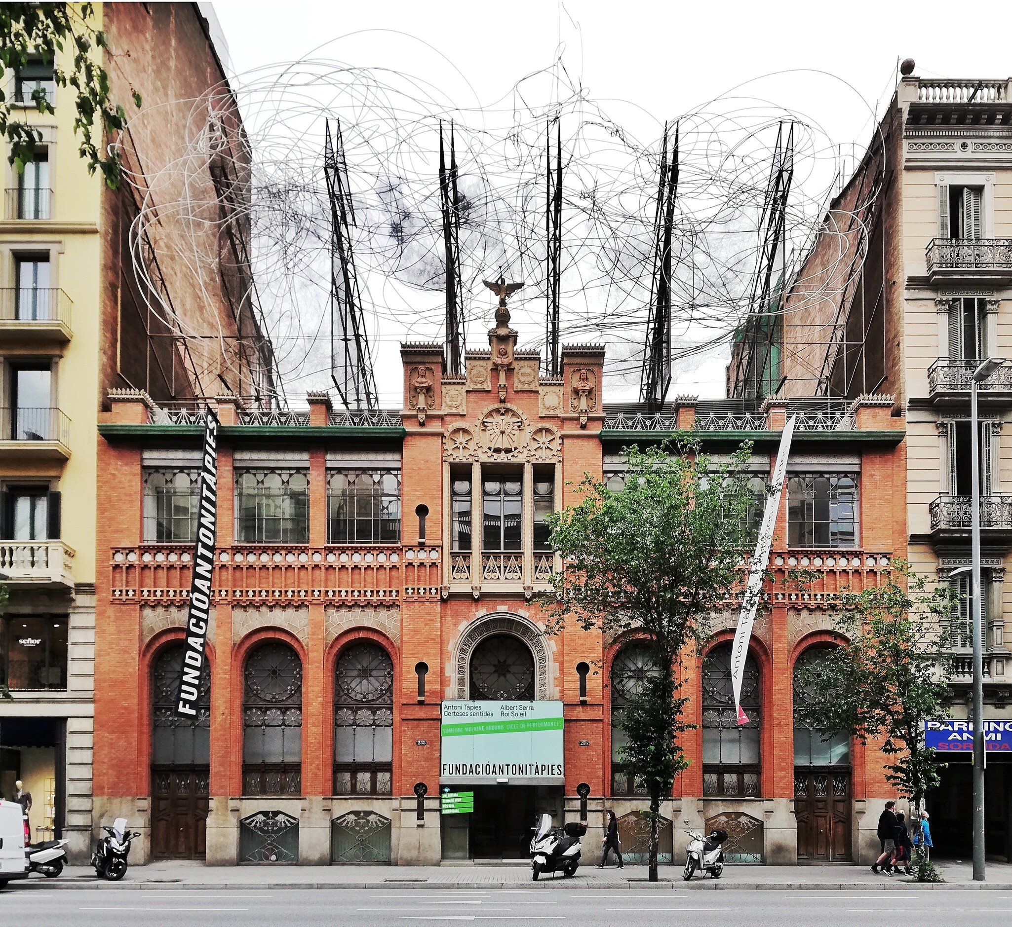 Exterior view of the Fundació Antoni Tàpies in Barcelona, Spain.