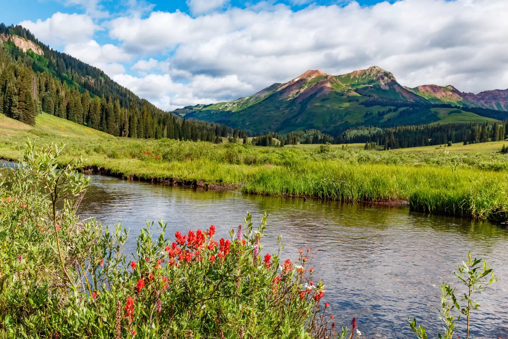 Slate River near Gothic  and Crested Butte Colorado a fly fishing paradise of untouched wilderness. 