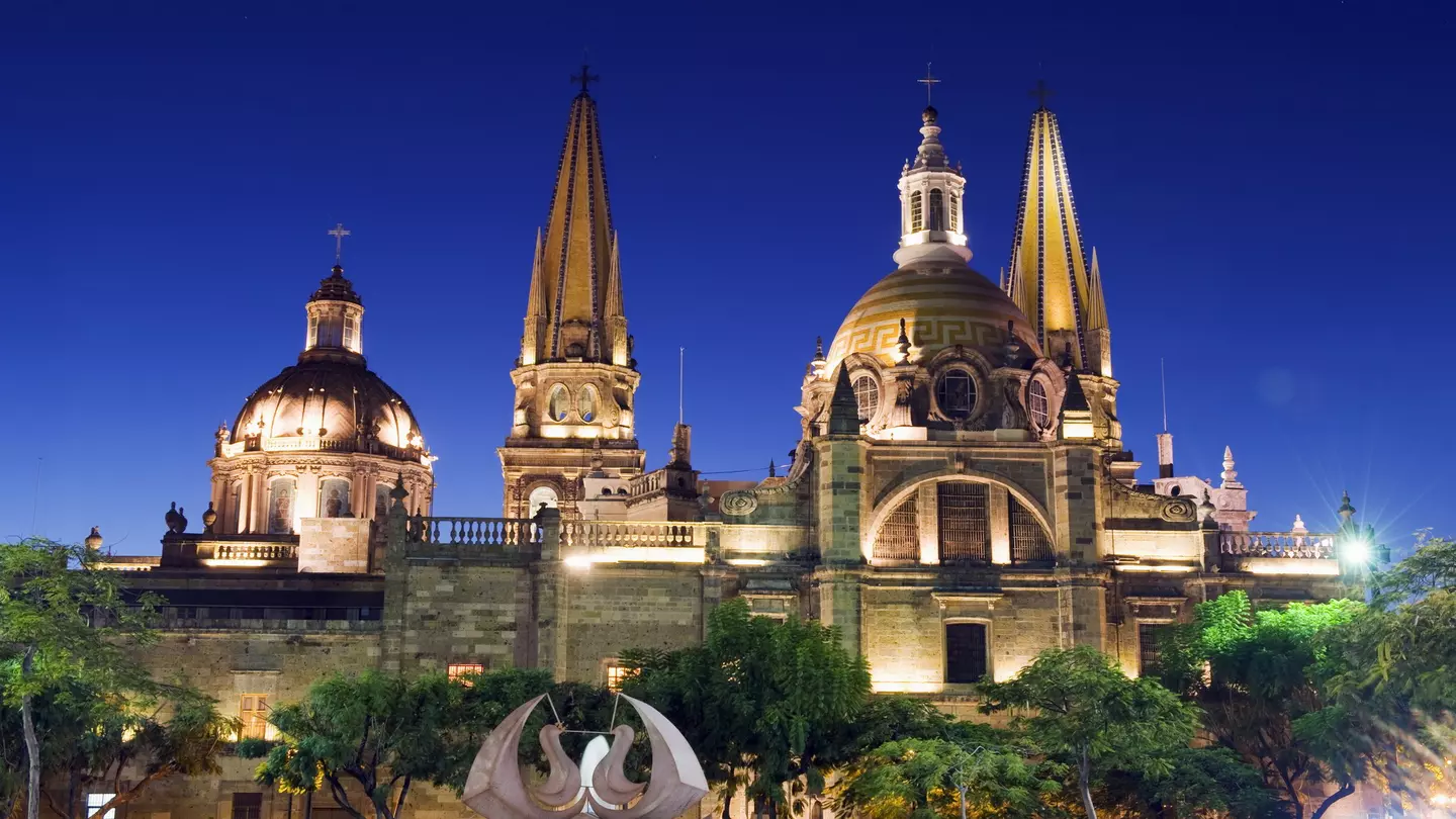 Cathedral in Plaza de Armas, Guadalajara, Mexico, North America