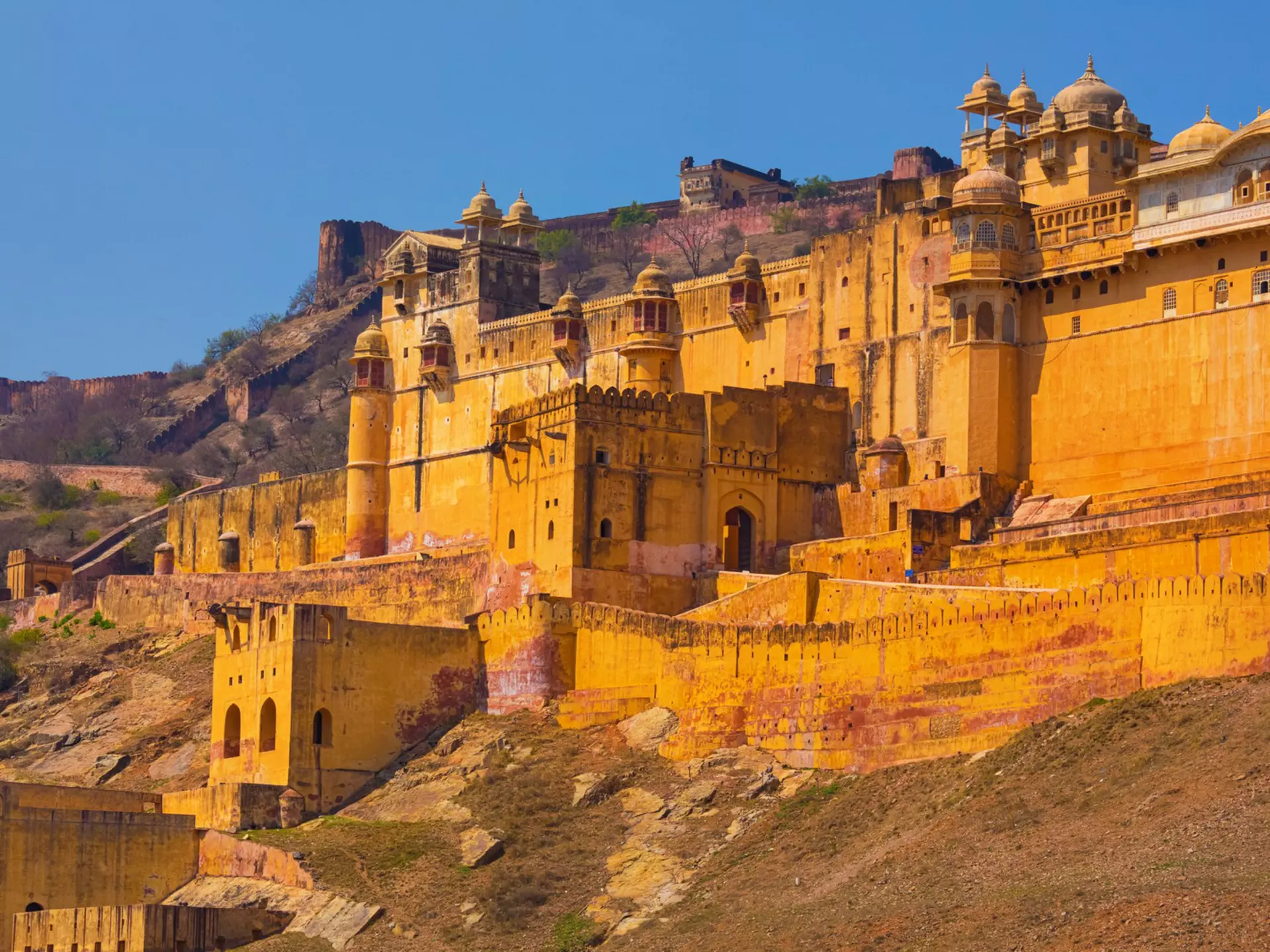 Amber Fort is one of Rajasthan's most dramatic royal strongholds. zpagistock/Getty Images