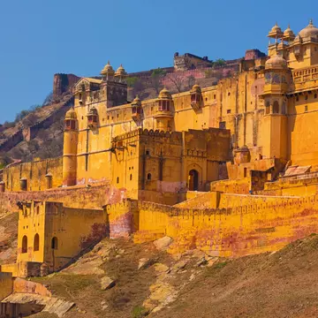 Amber Fort is one of Rajasthan's most dramatic royal strongholds. zpagistock/Getty Images