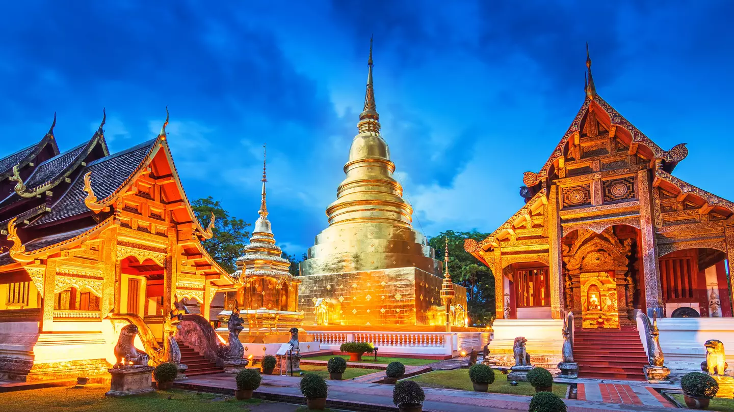 Wat Phra Singh in Chiang Mai, Thailand. Wat Phra Singh is located in the western part of the old city centre of Chiang Mai , Thailand, License Type: media, Download Time: 2025-05-28T10:04:14.000Z, User: lonelyplanetmedia, Editorial: false, purchase_order: 65050 - Digital Destinations and Articles, job: Global Publishing WIP, client: Global Publishing WIP, other: Peterson Haggarty // SS Comp Ingestion