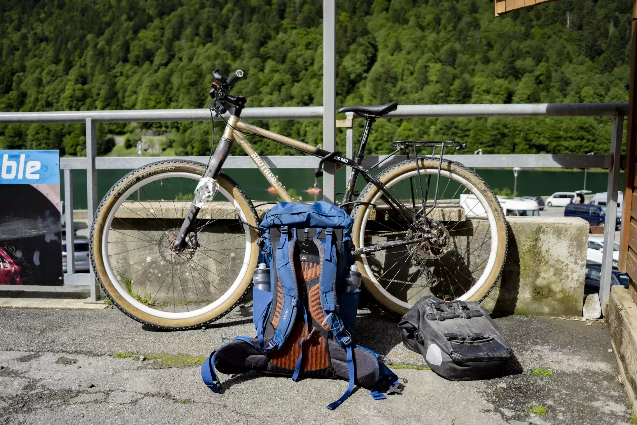 Locking up the bike before taking the train even higher © Christopher GJ Cooley / Lonely Planet