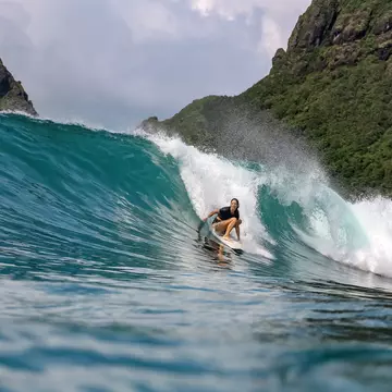 Surfing in Sumbawa, Indonesia. Konstantin Trubavin/Getty Images