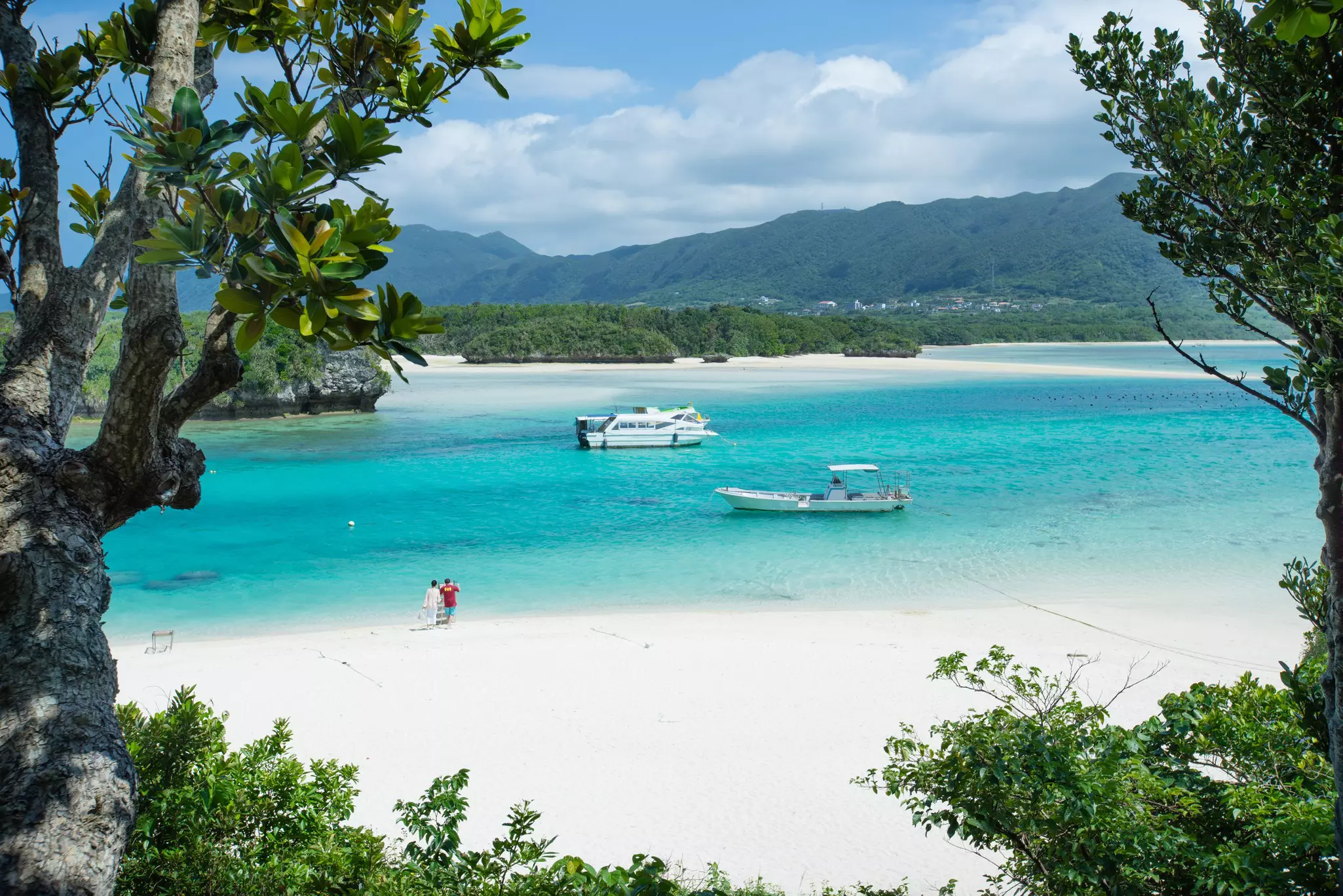 Coral beach lagoon of Ishigaki island in Okinawa, Japan