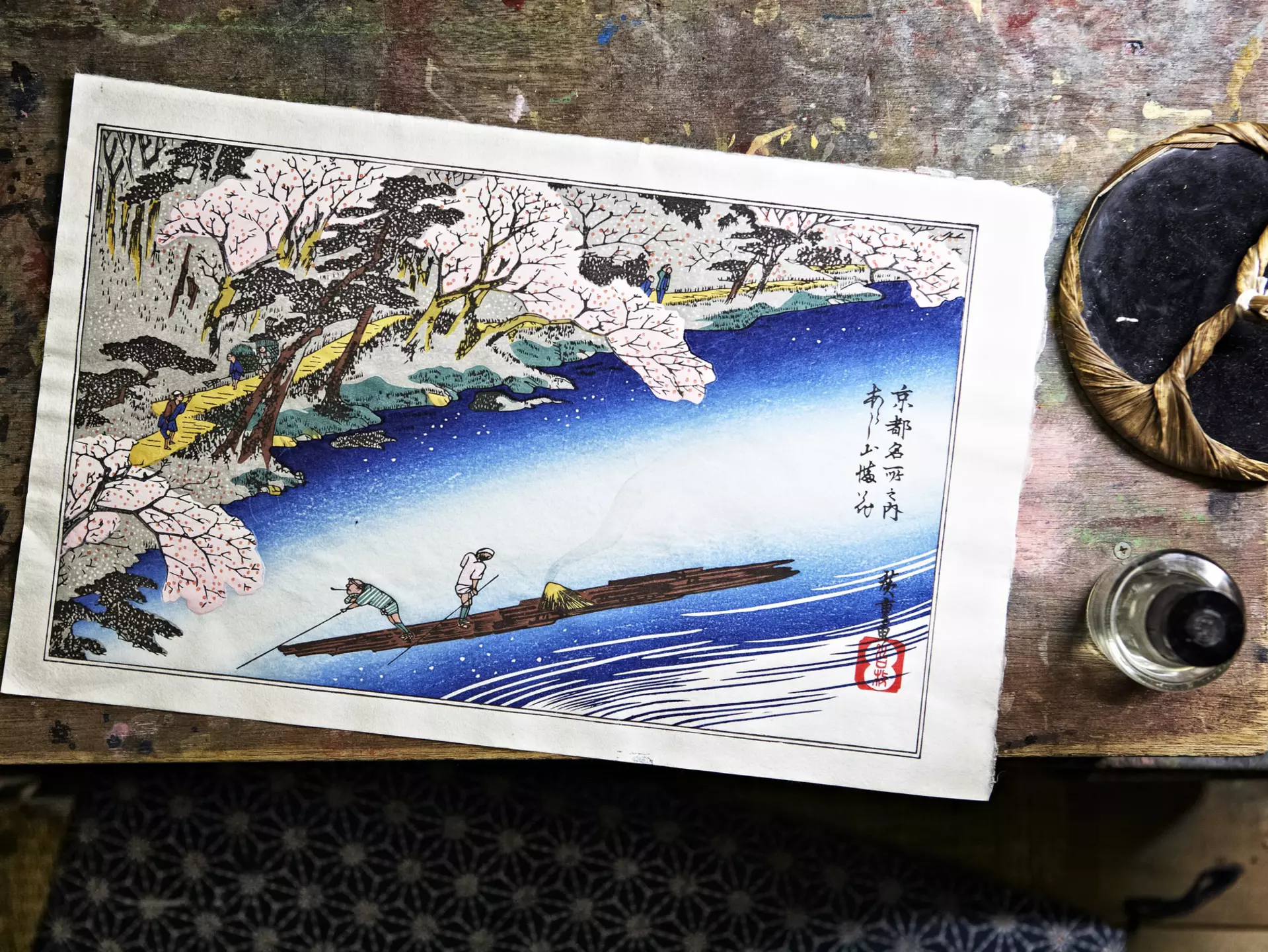 Woodblock print at Takezasa-do workshop.
Lonely Planet Traveller Magazine, Issue 44, The art of Japan