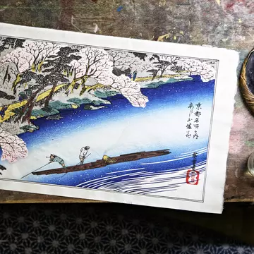 Woodblock print at Takezasa-do workshop.
Lonely Planet Traveller Magazine, Issue 44, The art of Japan