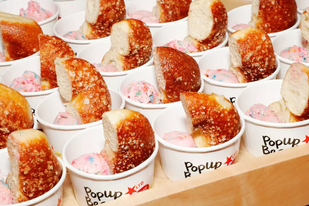 Bagels and a specialty cream cheese from PopUp Bagels in New York City