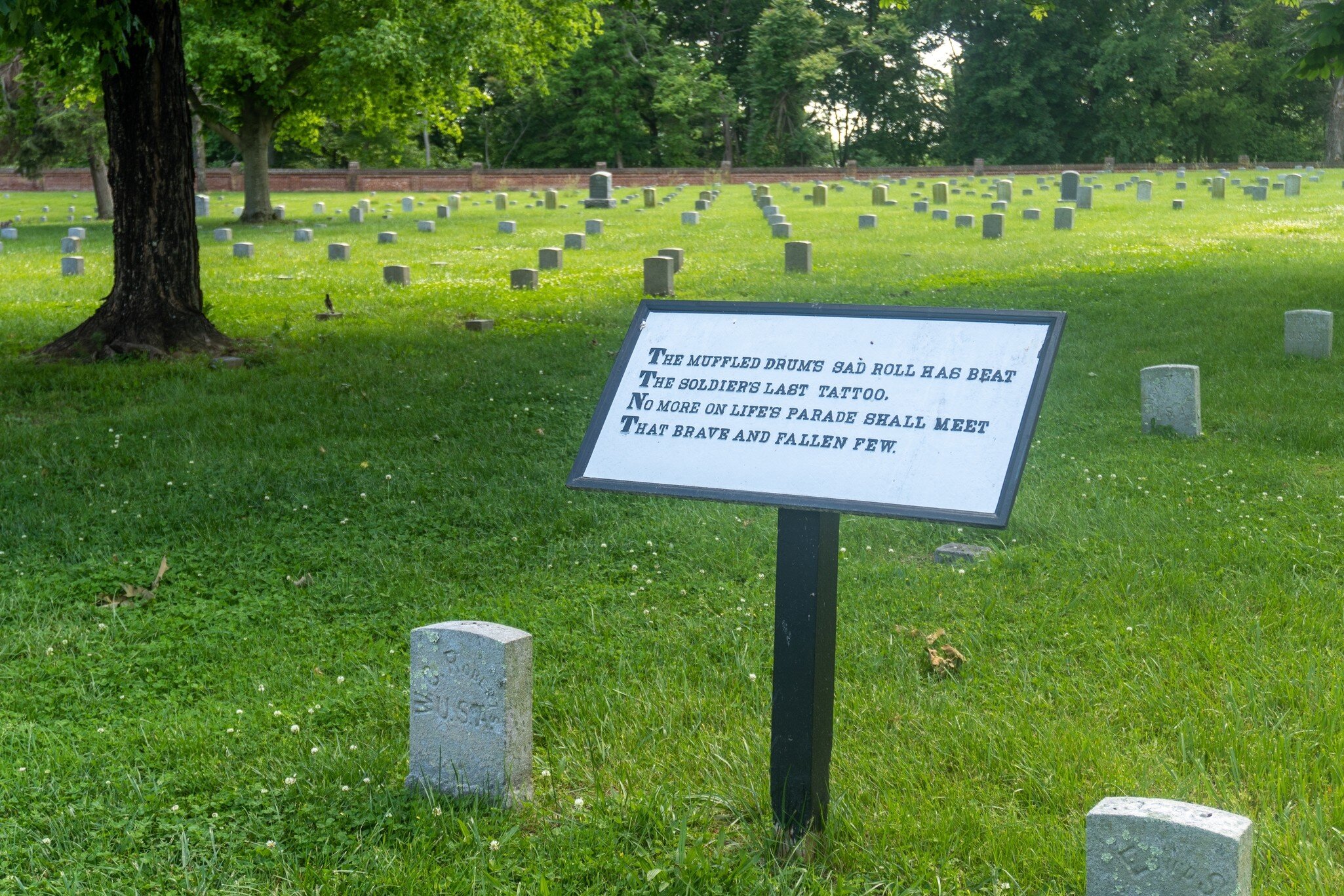 Fredericksburg, Virginia -2022: Fredericksburg National Cemetery at Fredericksburg and Spotsylvania National Military Park. Final resting place for over 15,000 US soldiers, primarily from Civil War. ; Shutterstock ID 2177651537;