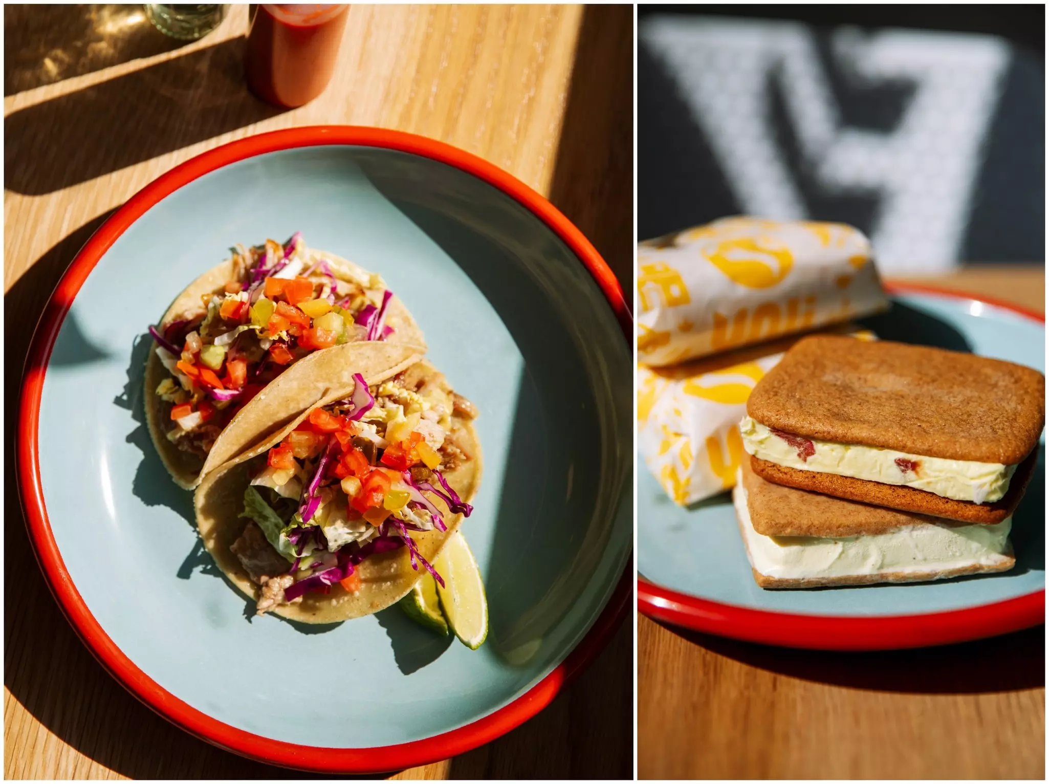 Tacos and ice cream sandwiches at Yoli Tortilleria in Kansas City, Missouri.