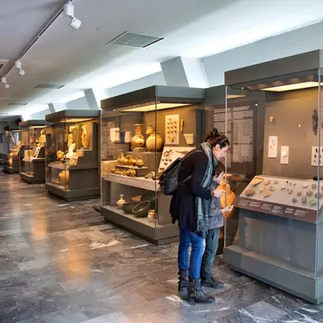 ELEUTHERNA, CRETE, GREECE - March 19, 2019. Inside the museum of the archaeological site of ancient Eleutherna, Rethimno; Shutterstock ID 1387762328; your: Barbara Di Castro; gl: 65050; netsuite: digital; full: poi