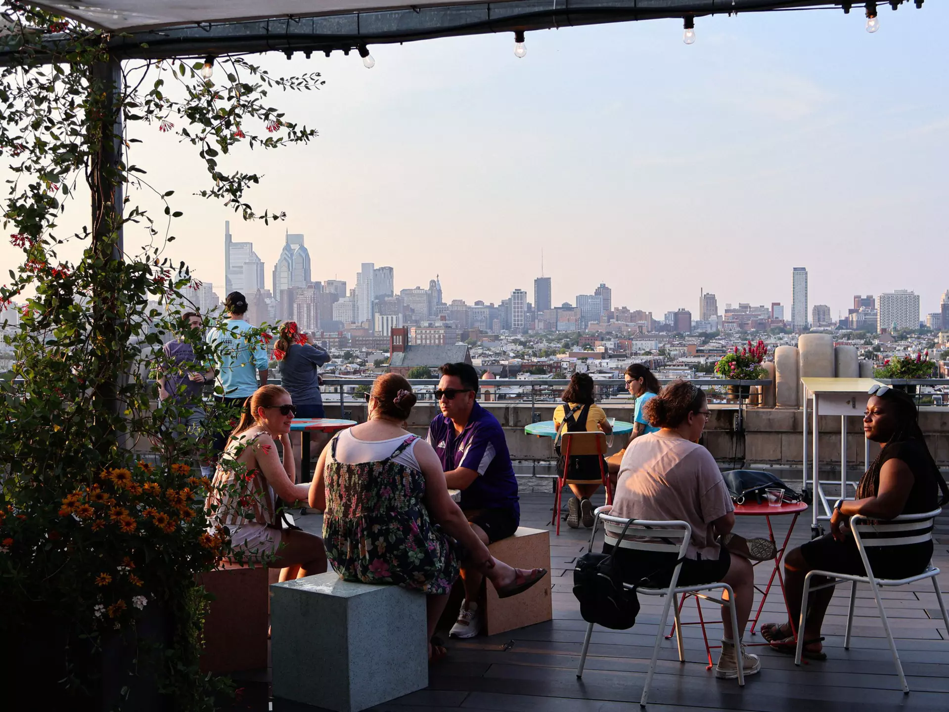BOK Bar's rooftop overlooks Philadelphia's skyline. Joana Moono, via BOK Bar