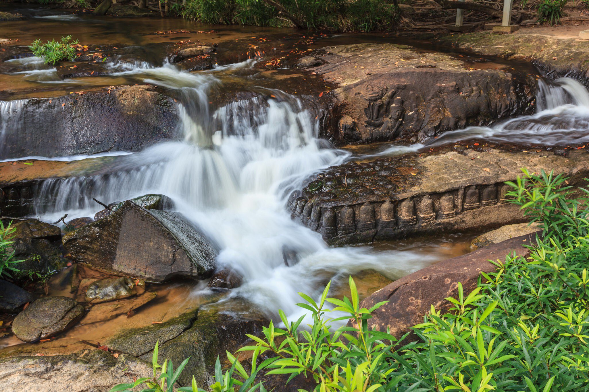 Kbal Spean waterfall at Siem Reap Cambodia