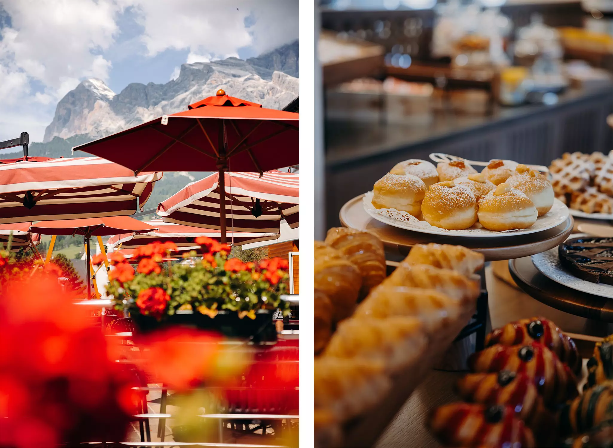 Street scenes in Corso Italia, the main street and shopping street of Cortina d'Ampezzo