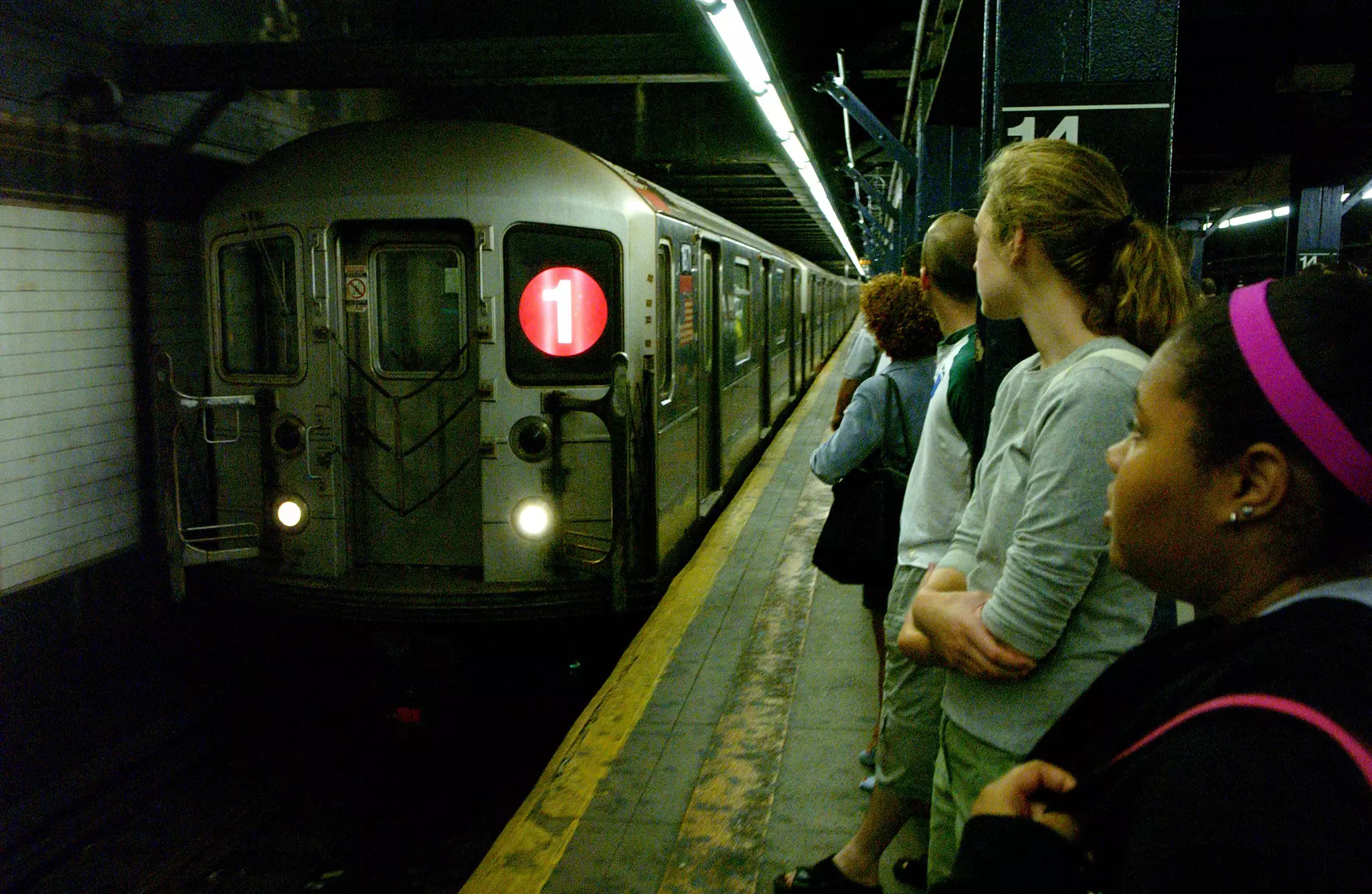 Train on New York subway.