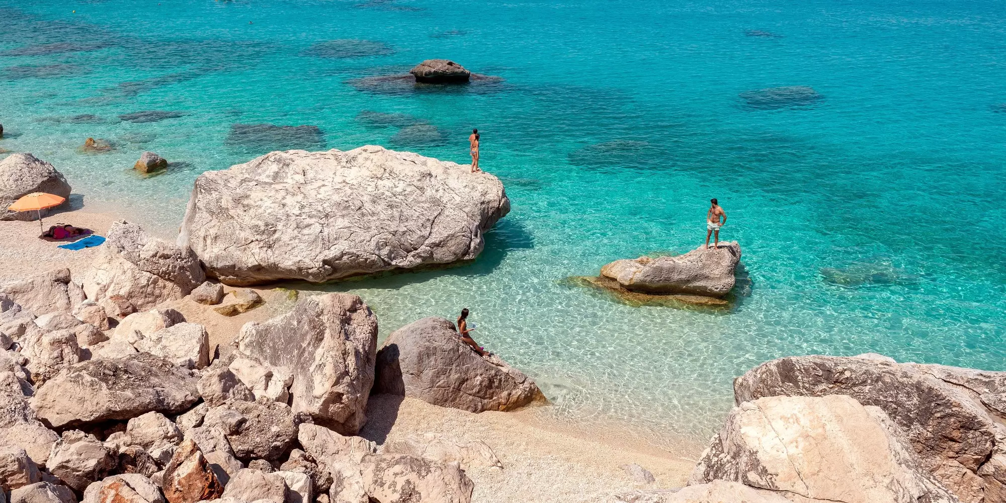 View of stunning beach of Cala Goloritzè, near Baunei, in Sardinia, Italy, Europe 