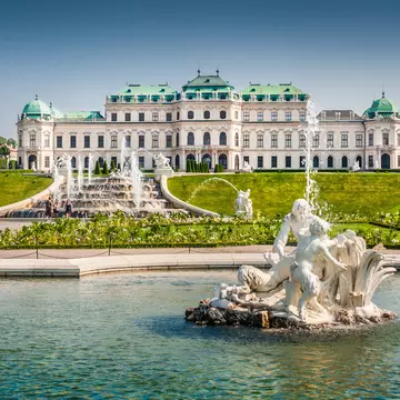 Beautiful view of famous Schloss Belvedere, built by Johann Lukas von Hildebrandt as a summer residence for Prince Eugene of Savoy, in Vienna, Austria; Shutterstock ID 249139849; Your name (First / Last): Josh Vogel; Project no. or GL code: 56530;...