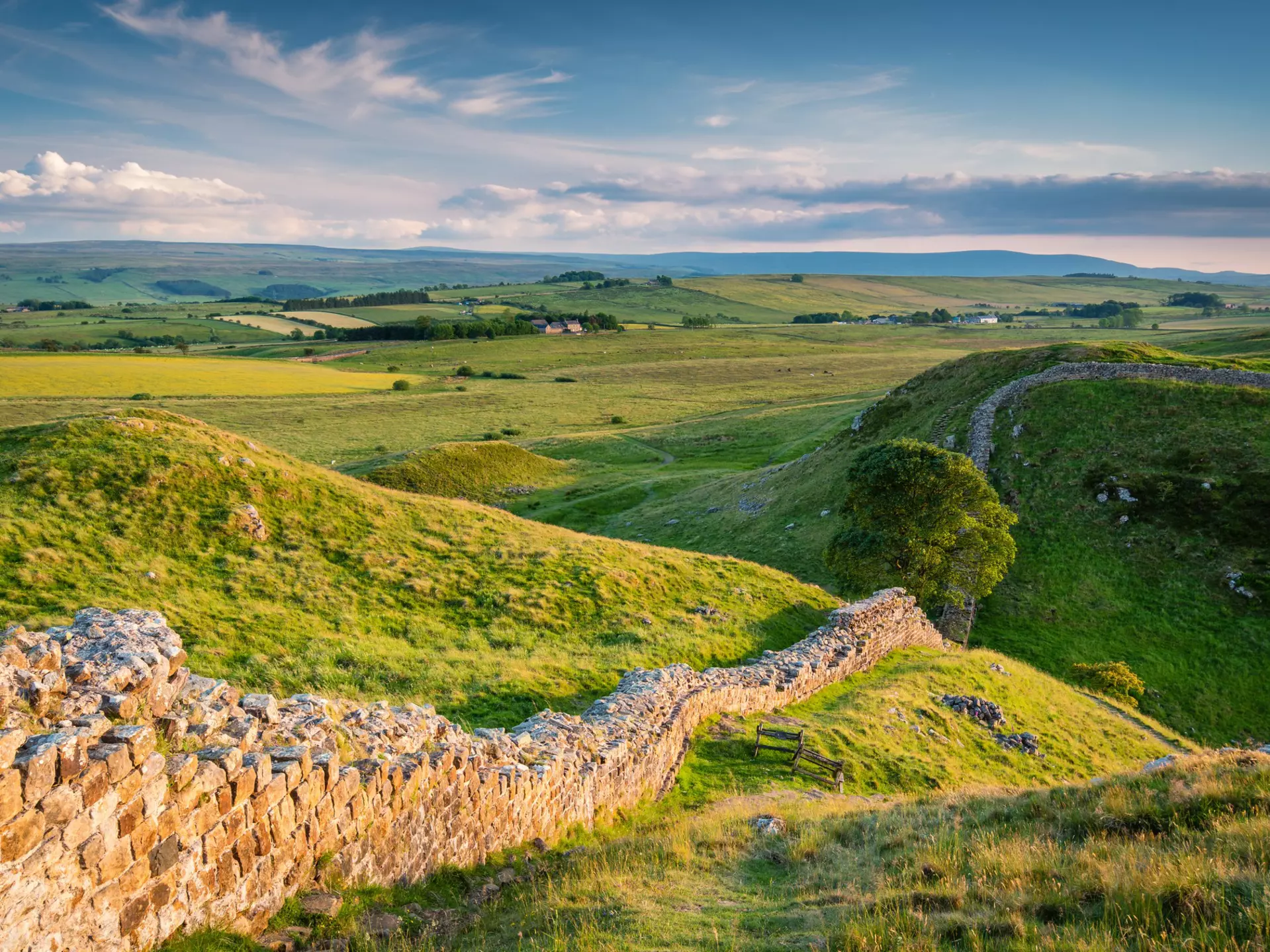 Hadrian's Wall, a World Heritage Site in Northumberland National Park. Dave Head/Shutterstock