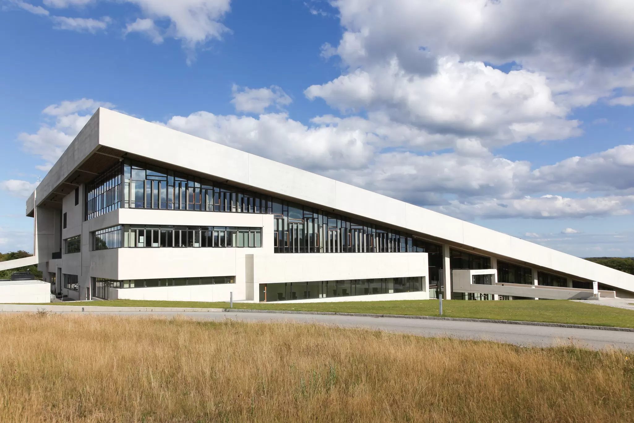 Exterior view of the Moesgaard Museum in Aarhus, Denmark.