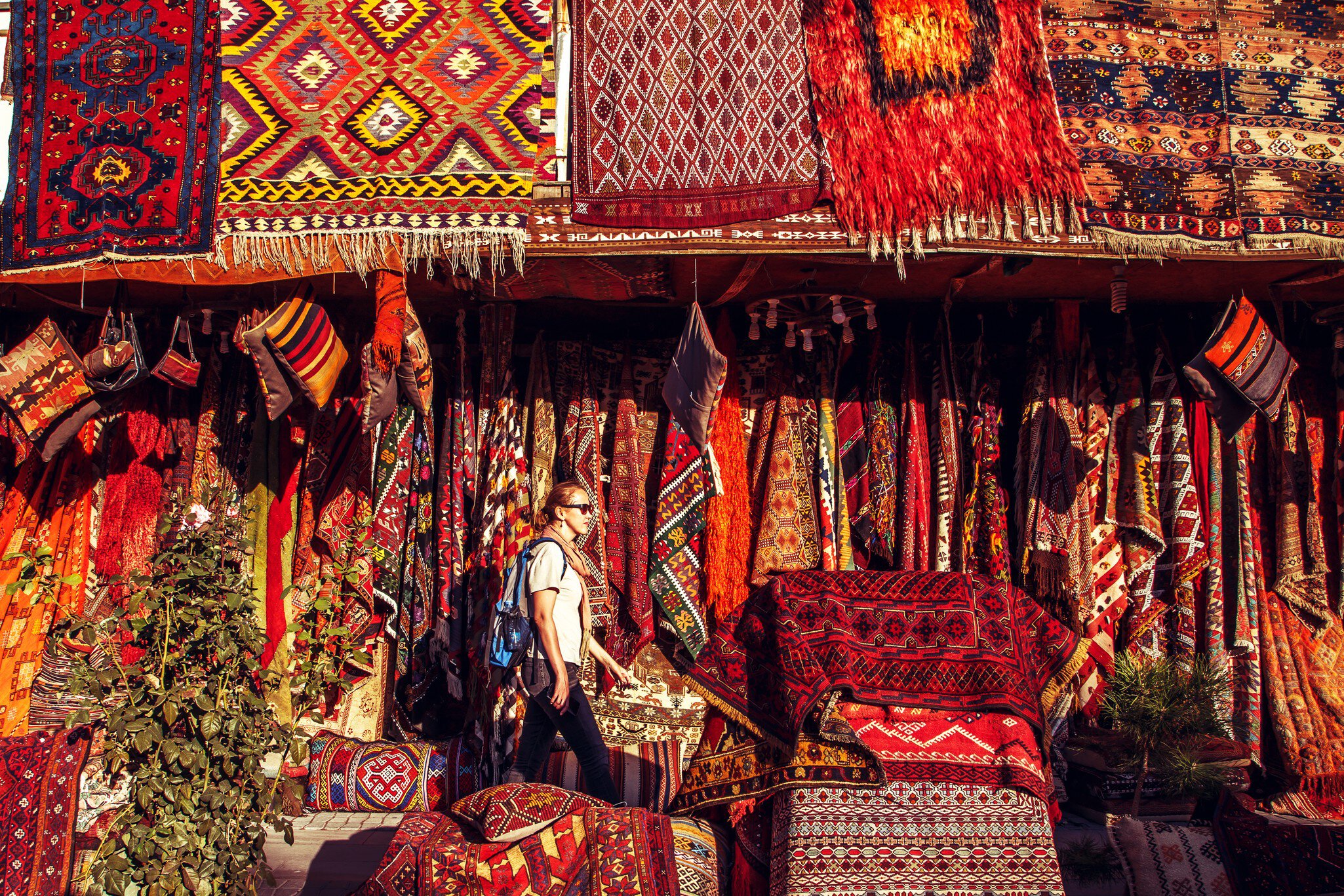 Rugs for sale, Cappadocia, Turkey