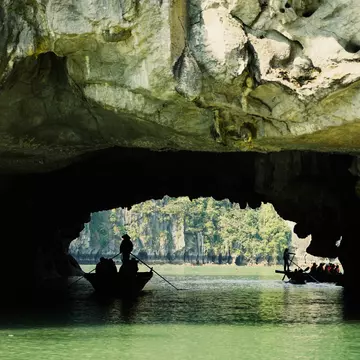 Day cruise in Halong Bay, Vietnam. 