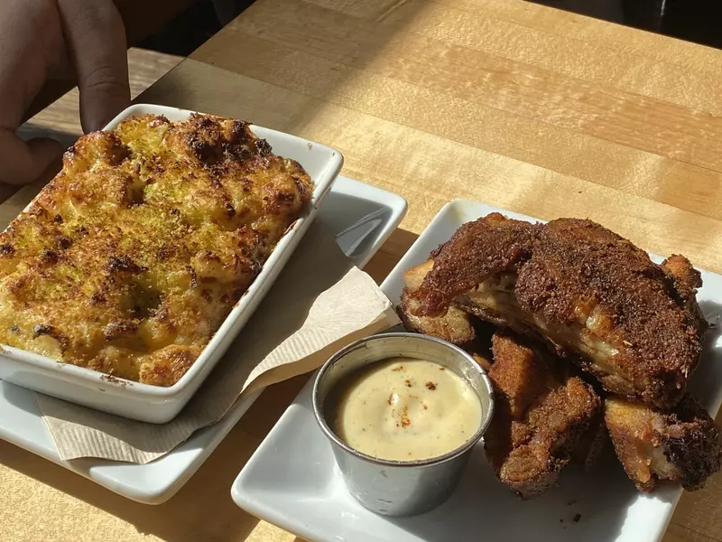 The ribs and mac and cheese at Conchon Butcher.