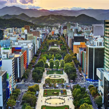 Cityscape of Sapporo, Hokkaido, Japan at Odori Park.
453190103
Odori Park, Building Exterior, Tabi, Downtown District, Dusk, Twilight, Sapporo, Famous Place, Architecture, Urban Scene, Hokkaido, Japan, Asia, Day, Mountain Range, Park - Man Made Space, Town Square, Financial District, Urban Skyline, Cityscape, City
CLEARED FOR DIGITAL USE ONLY -