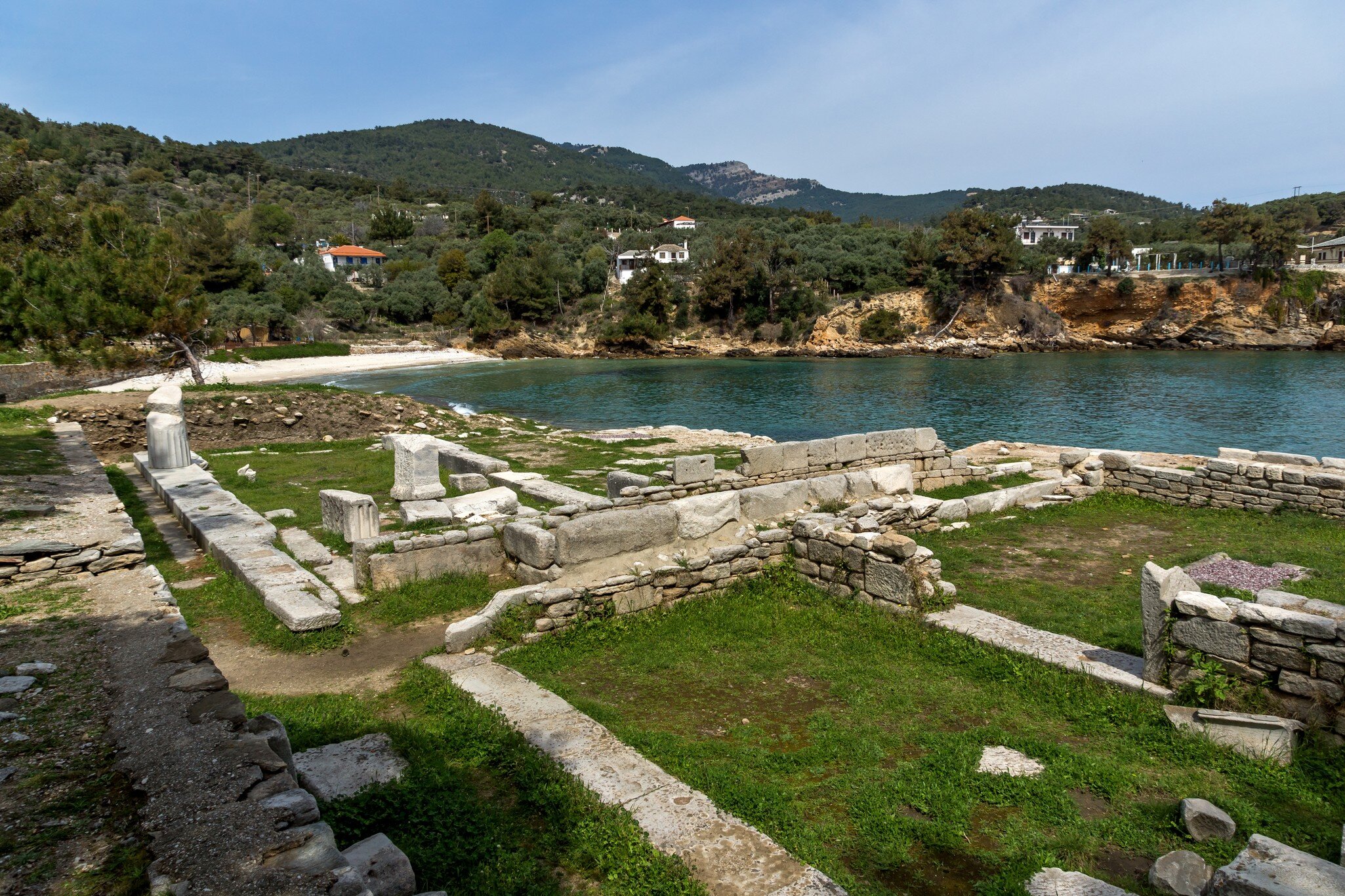 Ruins in Archaeological site of Aliki, Thassos island,  East Macedonia and Thrace, Greece; Shutterstock ID 521582485;