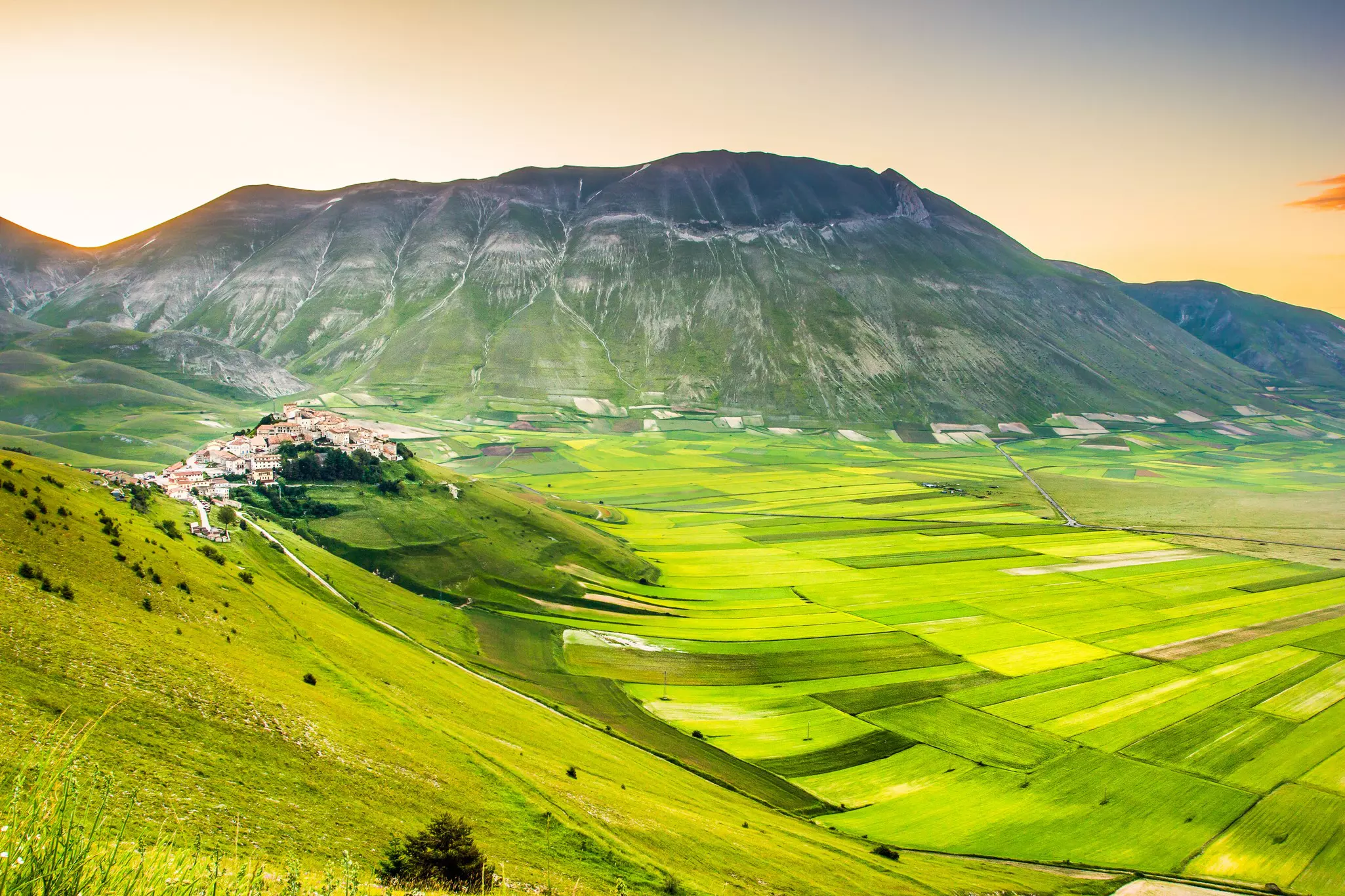 Castelluccio di Norcia, Monti Sibillini, italian landscape