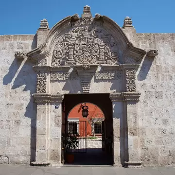 Ornate stone carved entrance to the 18th century baroque style Spanish colonial house in Arequipa, Peru, License Type: media, Download Time: 2026-06-25T19:31:24.000Z, User: LP_NZhan, Editorial: false, purchase_order: 65050 - Digital Destinations and Articles, job: App content, client: lonely planet app, other: Nadine Zhan 