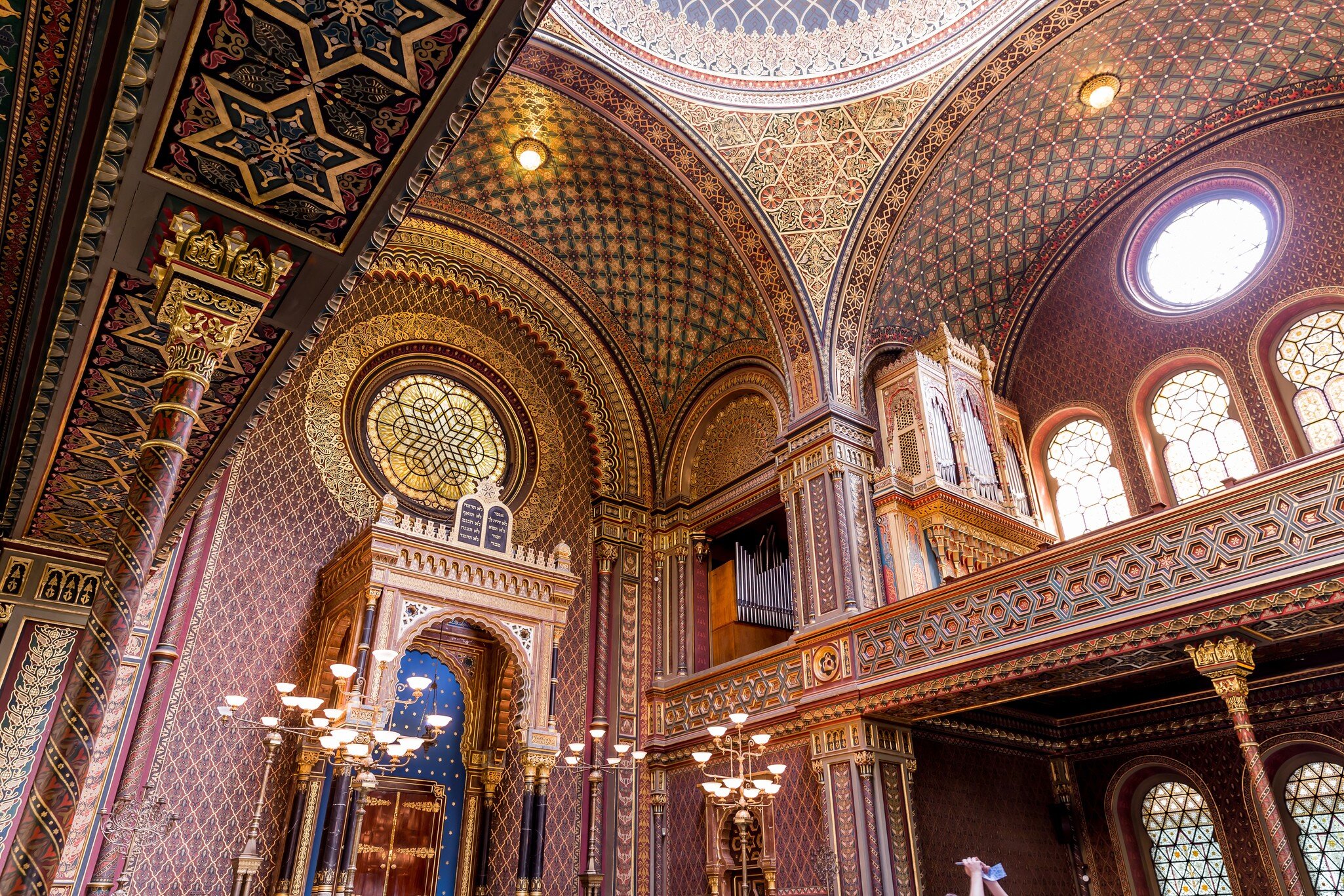Praha, Czech Republic. Interior of Spanish Synagogue in Prague.
