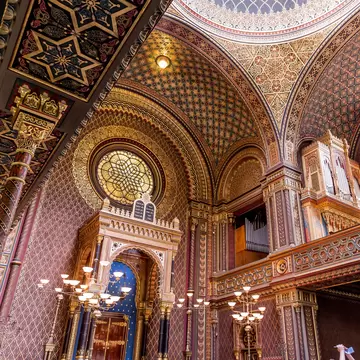 Praha, Czech Republic. Interior of Spanish Synagogue in Prague.