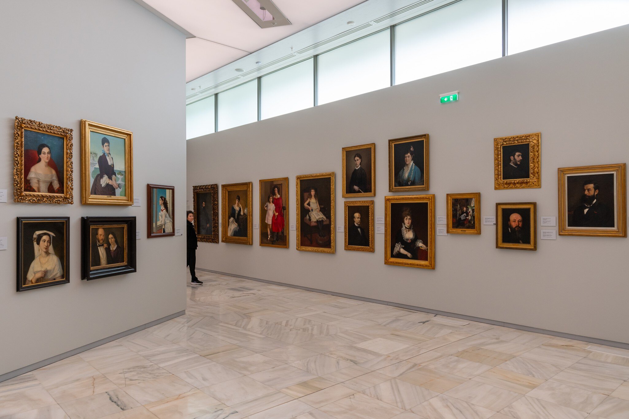 View of the exhibit at the National Gallery in Athens, Greece.
