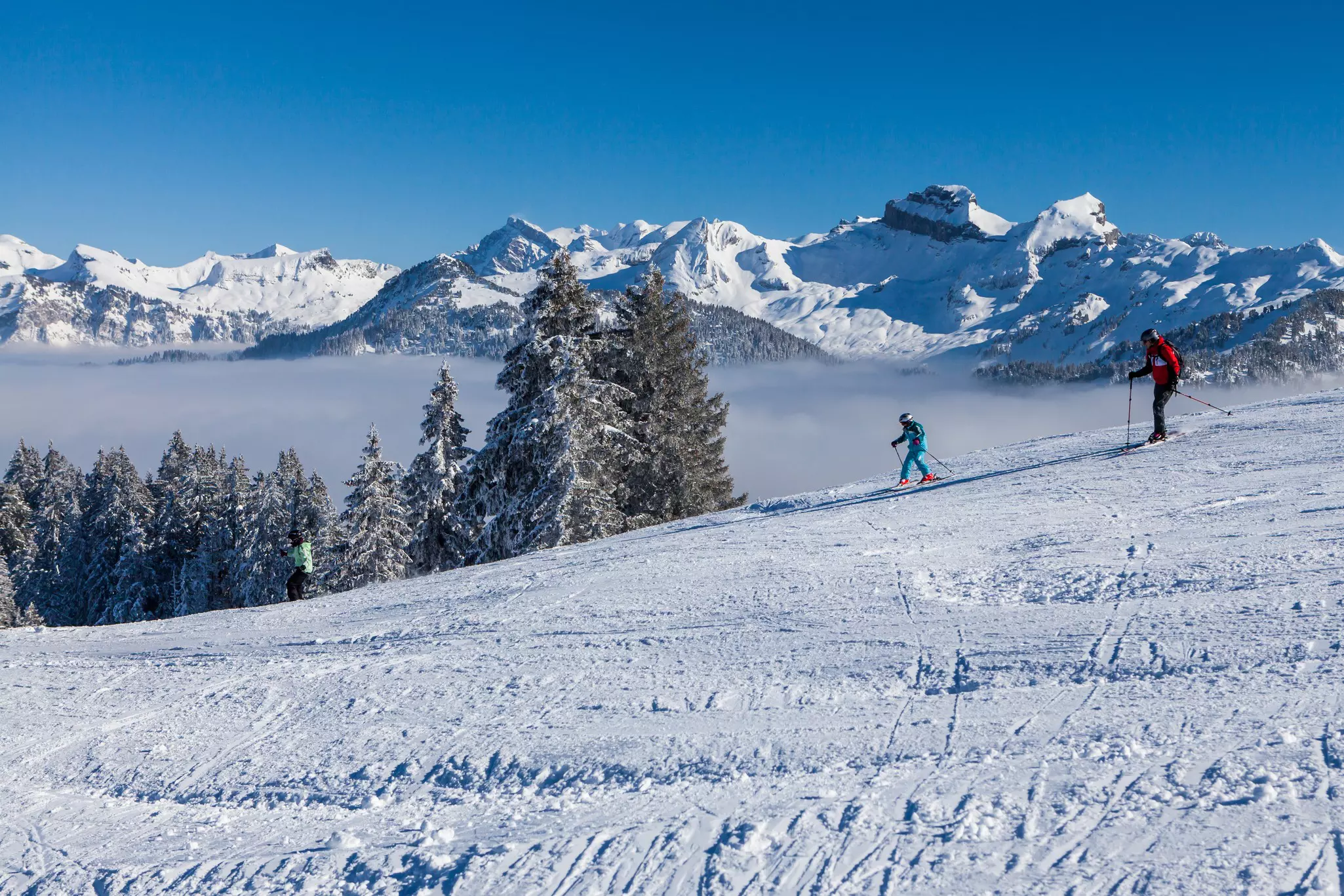 View from the hilltop of Hoch-Ybrig - Ibergeregg, Switzerland