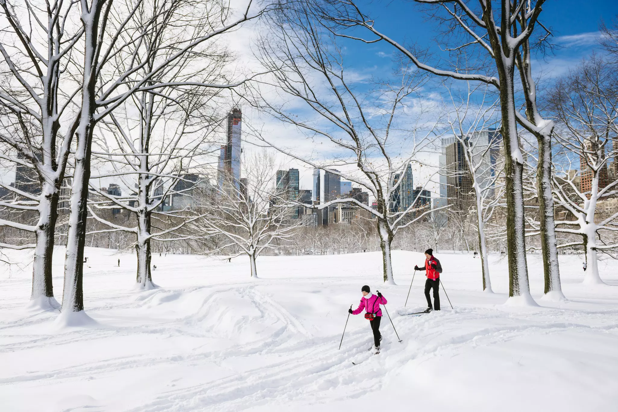 If you can't make it to New York's downhill ski resorts, there's always cross-country skiing in Central Park © ferrantraite / Getty Images